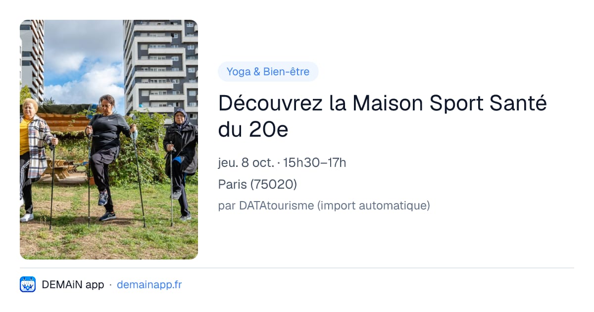 Découvrez la Maison Sport Santé du 20e — Paris