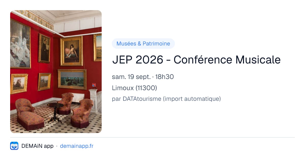 JEP 2026 - Conférence Musicale — Limoux