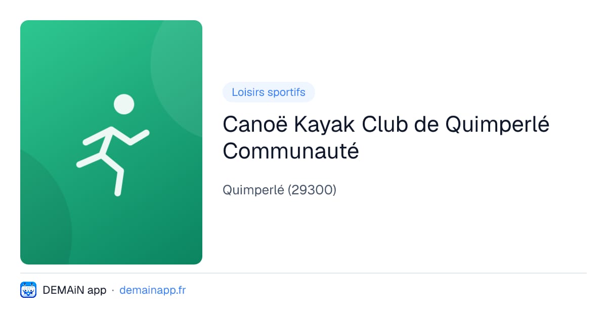 Canoë Kayak Club de Quimperlé Communauté — Quimperlé