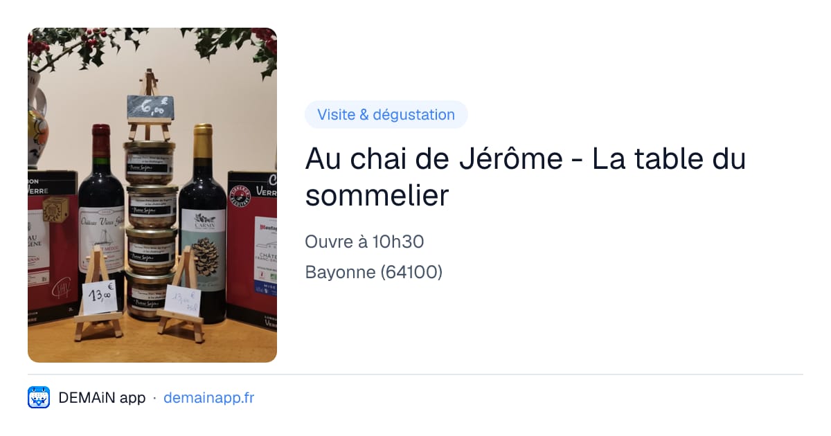 Au chai de Jérôme - La table du sommelier — Bayonne