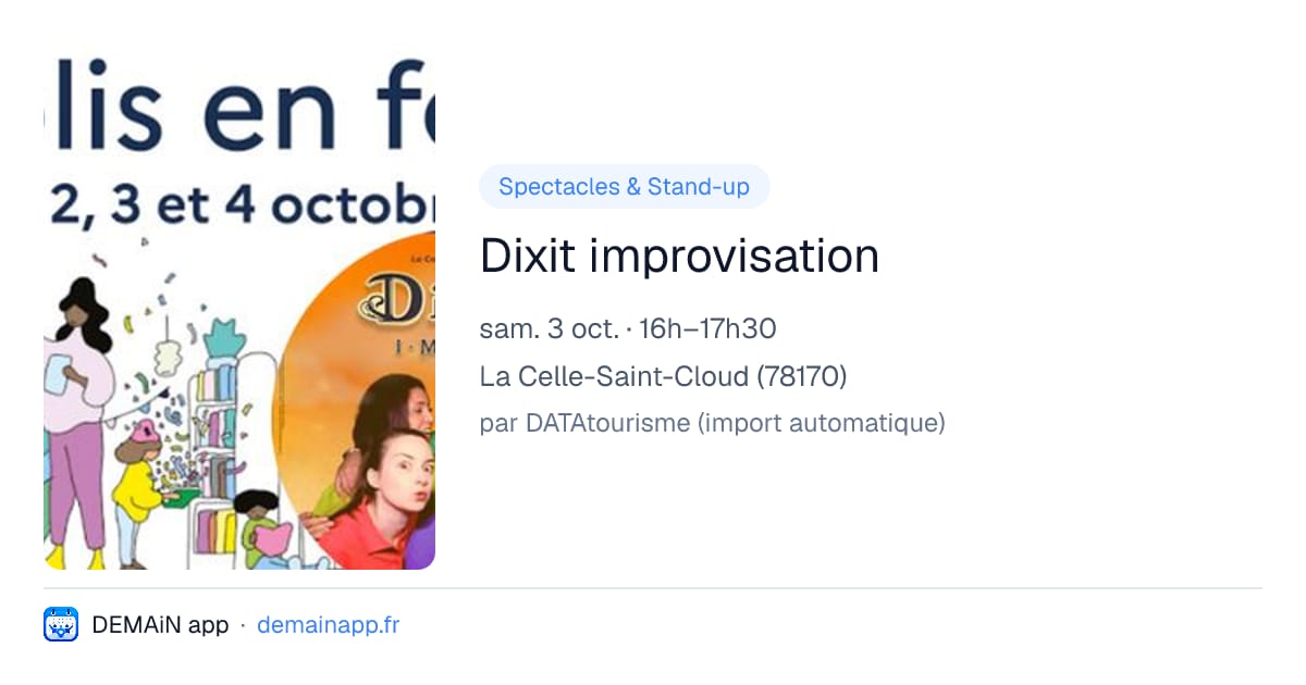 Dixit improvisation — La Celle-Saint-Cloud