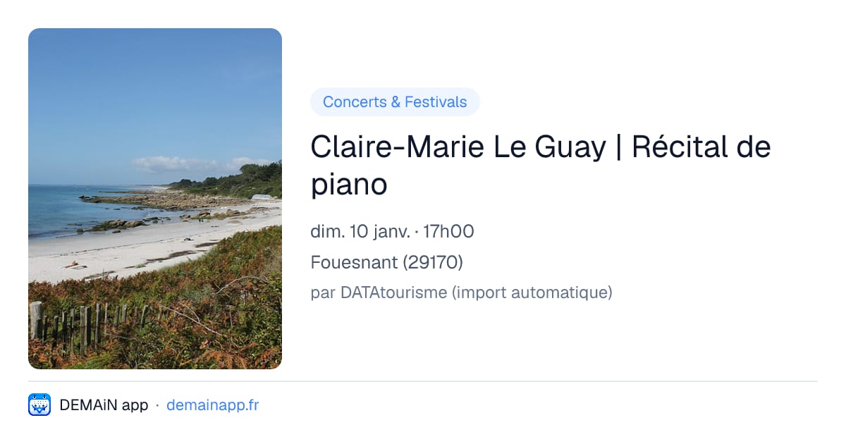 Claire-Marie Le Guay | Récital de piano — Fouesnant