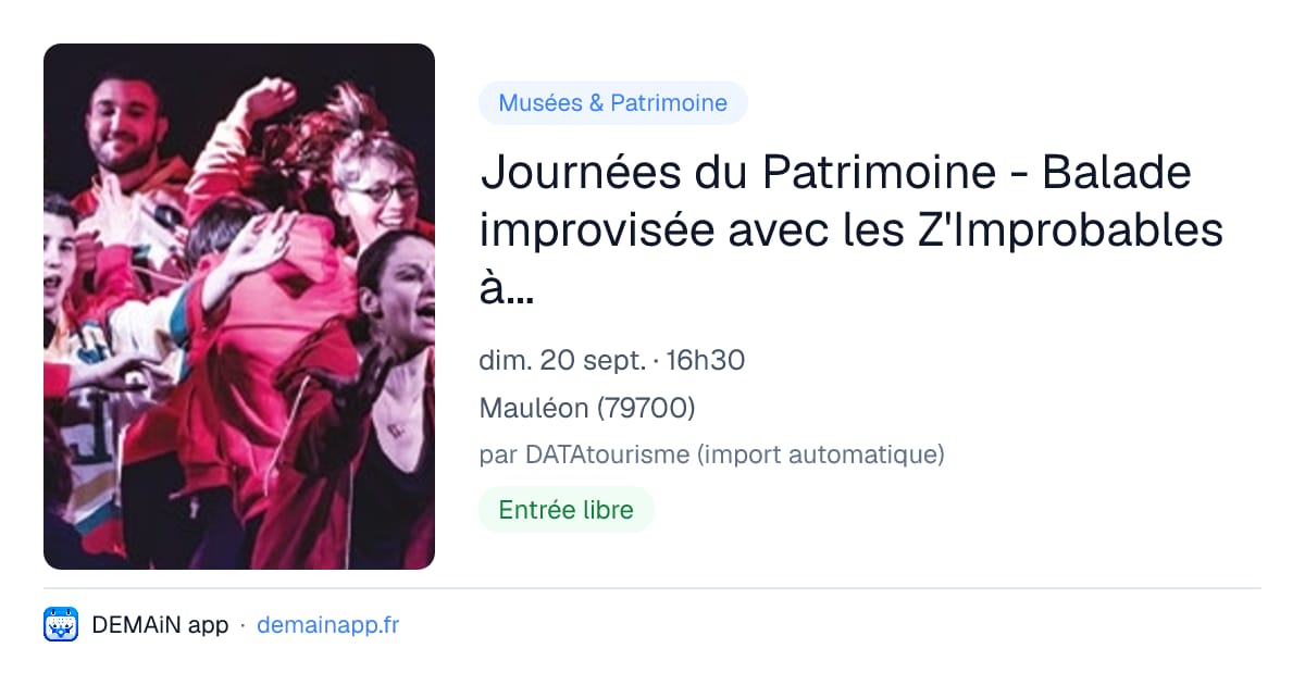 Journées du Patrimoine - Balade improvisée avec les Z'Improbables à Mauléon — Mauléon