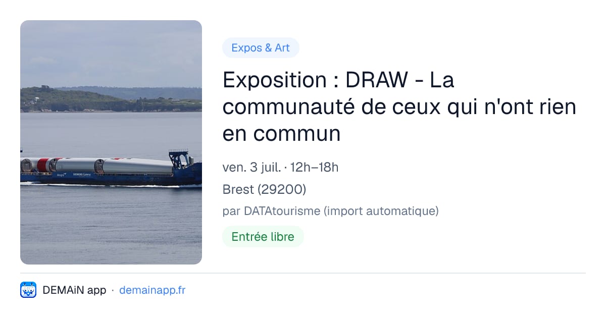 Exposition : DRAW - La communauté de ceux qui n'ont rien en commun — Brest