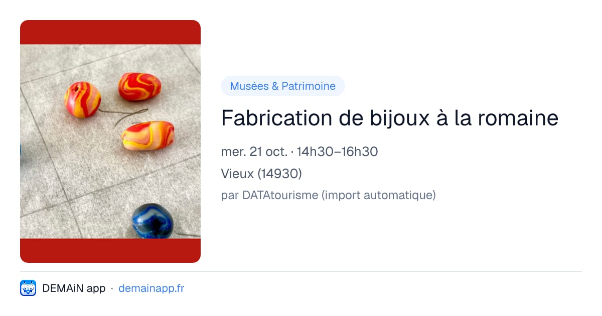 Fabrication de bijoux à la romaine — Vieux