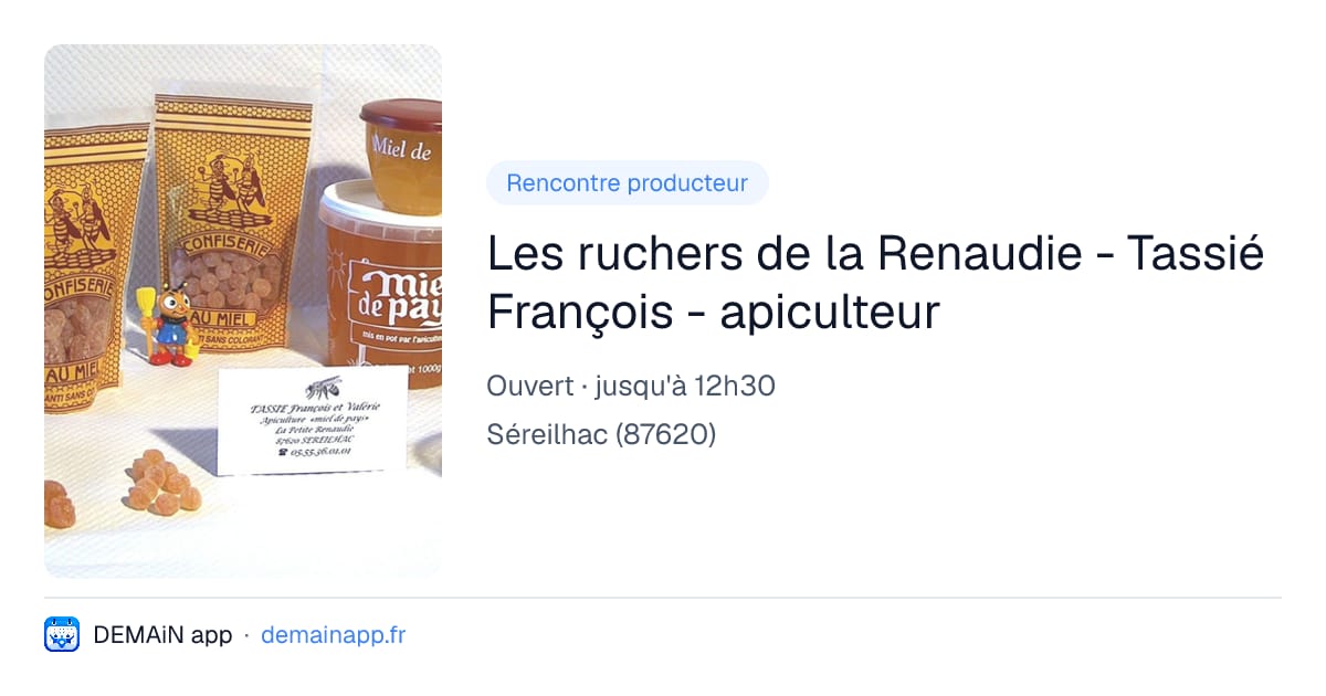 Les ruchers de la Renaudie - Tassié François - apiculteur — Séreilhac