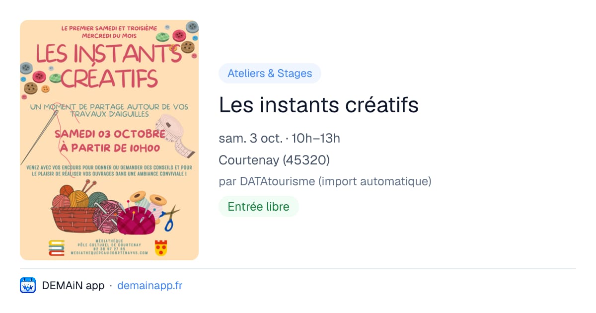 Les instants créatifs — Courtenay