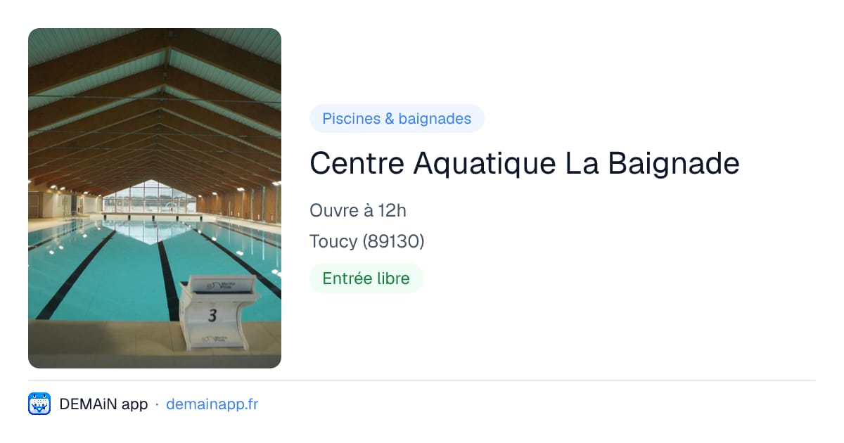 Centre Aquatique La Baignade — Toucy