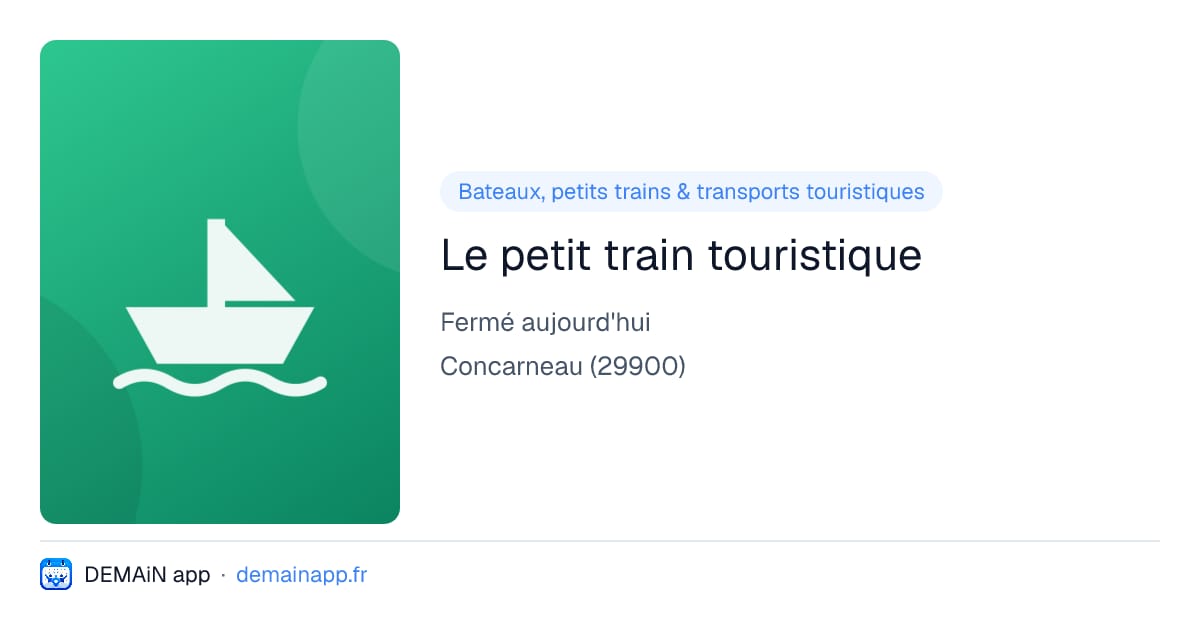 Le petit train touristique — Concarneau