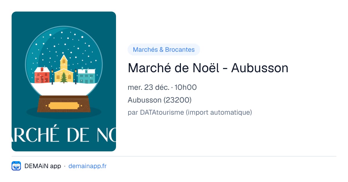 Marché de Noël - Aubusson — Aubusson