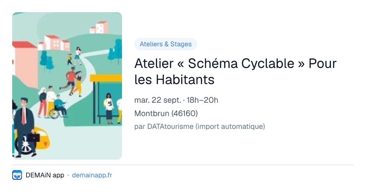 Atelier « Schéma Cyclable » Pour les Habitants — Montbrun