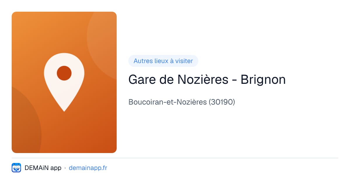 Gare de Nozières - Brignon — Boucoiran-et-Nozières