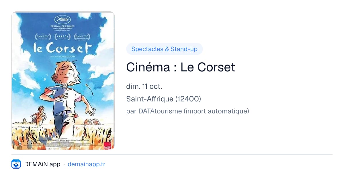 Cinéma : Le Corset — Saint-Affrique