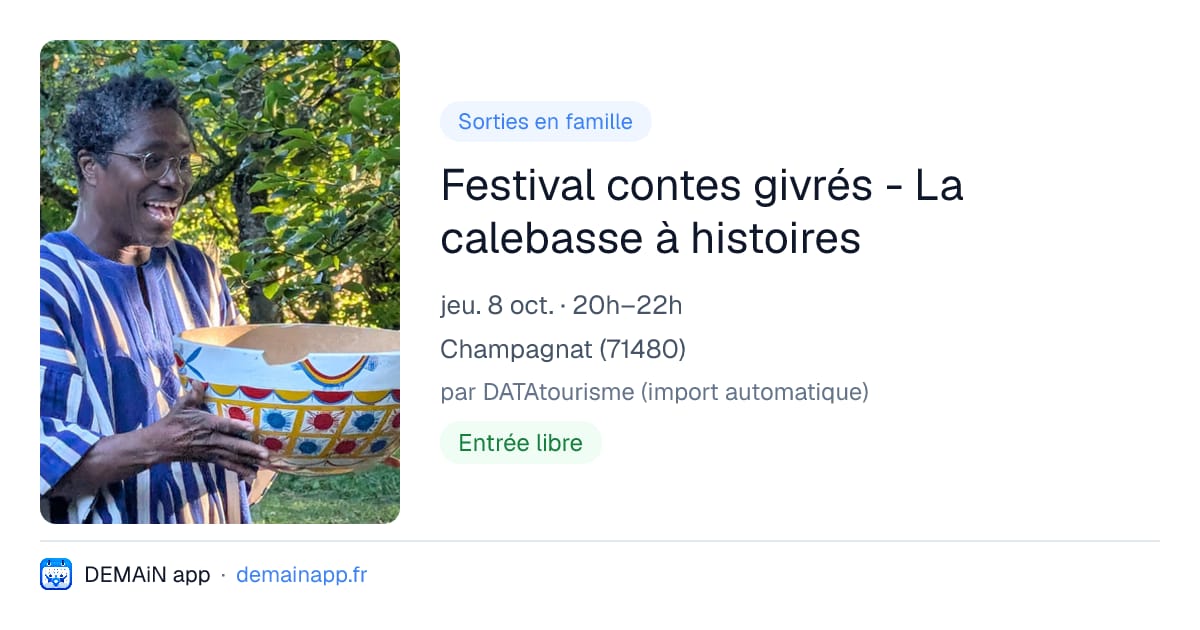 Festival contes givrés - La calebasse à histoires — Champagnat