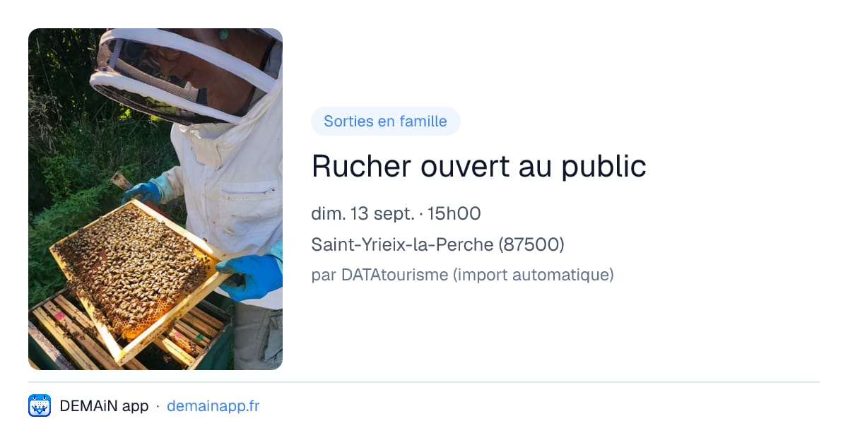 Rucher ouvert au public — Saint-Yrieix-la-Perche
