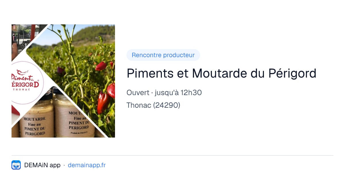 Piments et Moutarde du Périgord — Thonac