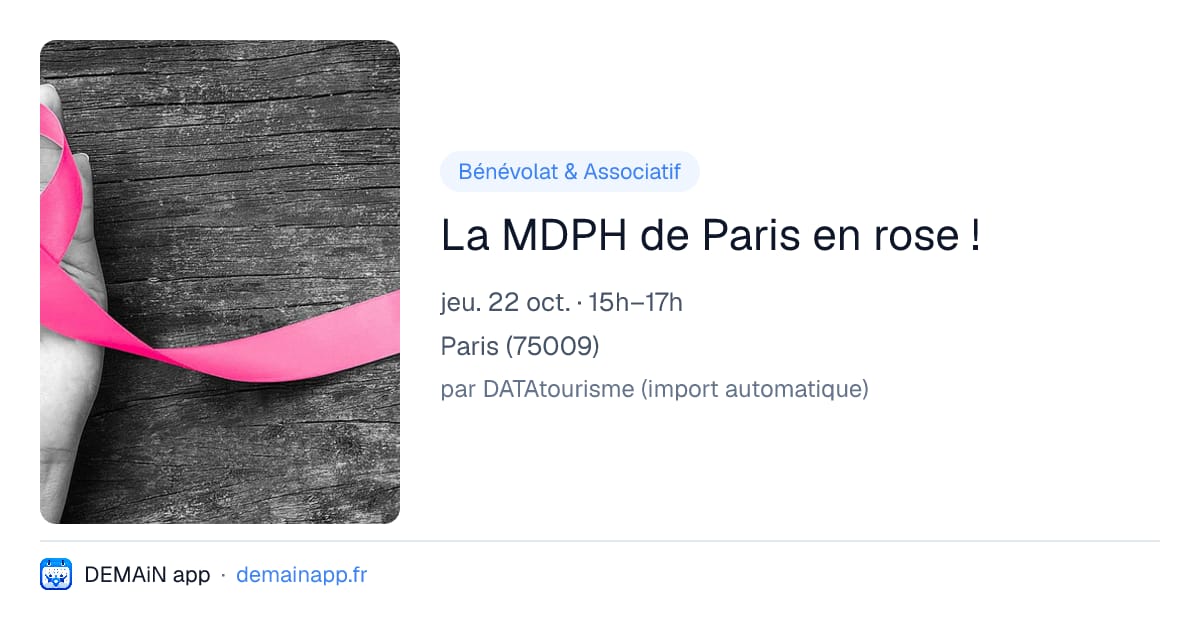 La MDPH de Paris en rose ! — Paris
