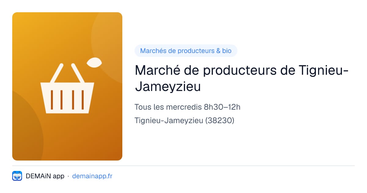Marché de producteurs de Tignieu-Jameyzieu — Tignieu-Jameyzieu