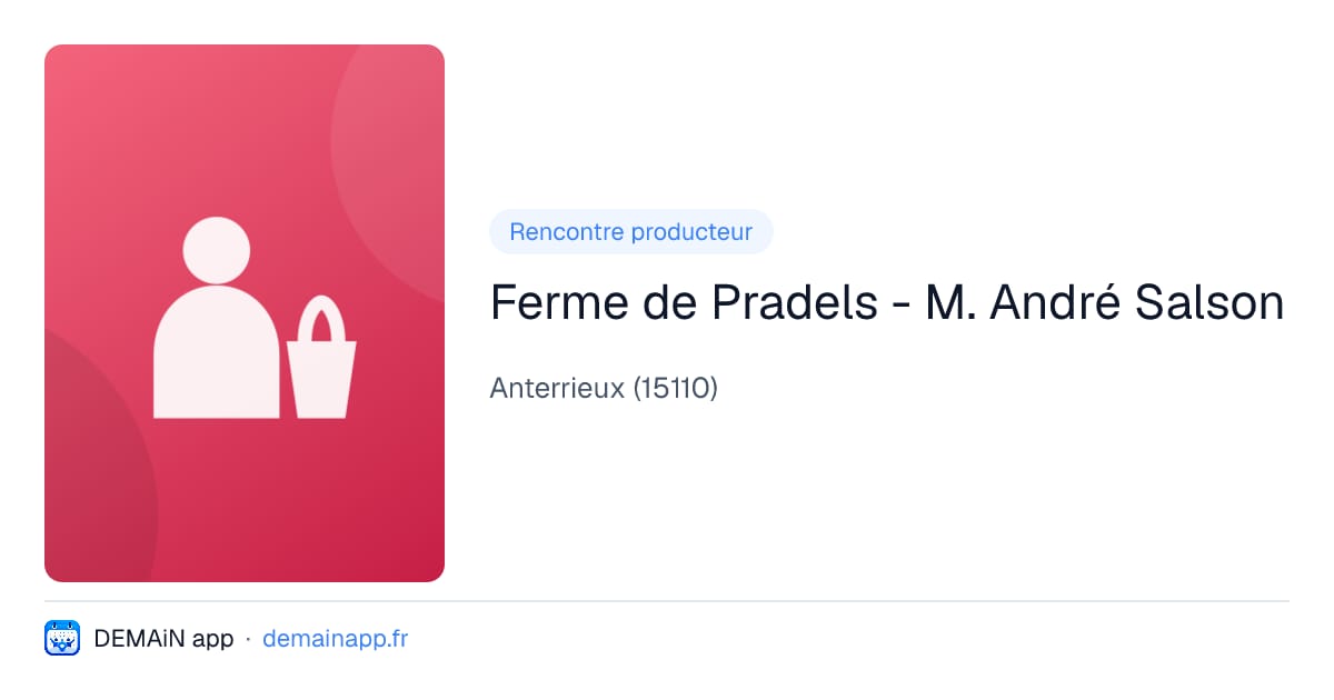 Ferme de Pradels - M. André Salson — Anterrieux
