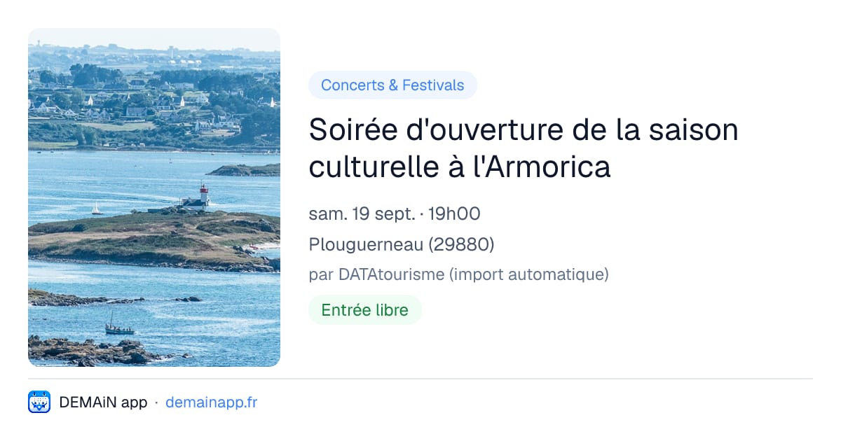 Soirée d'ouverture de la saison culturelle à l'Armorica — Plouguerneau