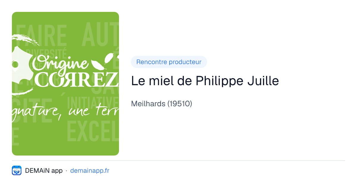 Le miel de Philippe Juille — Meilhards