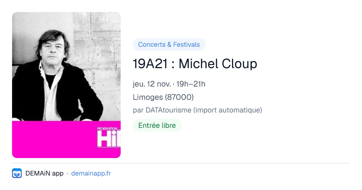 19A21 : Michel Cloup — Limoges