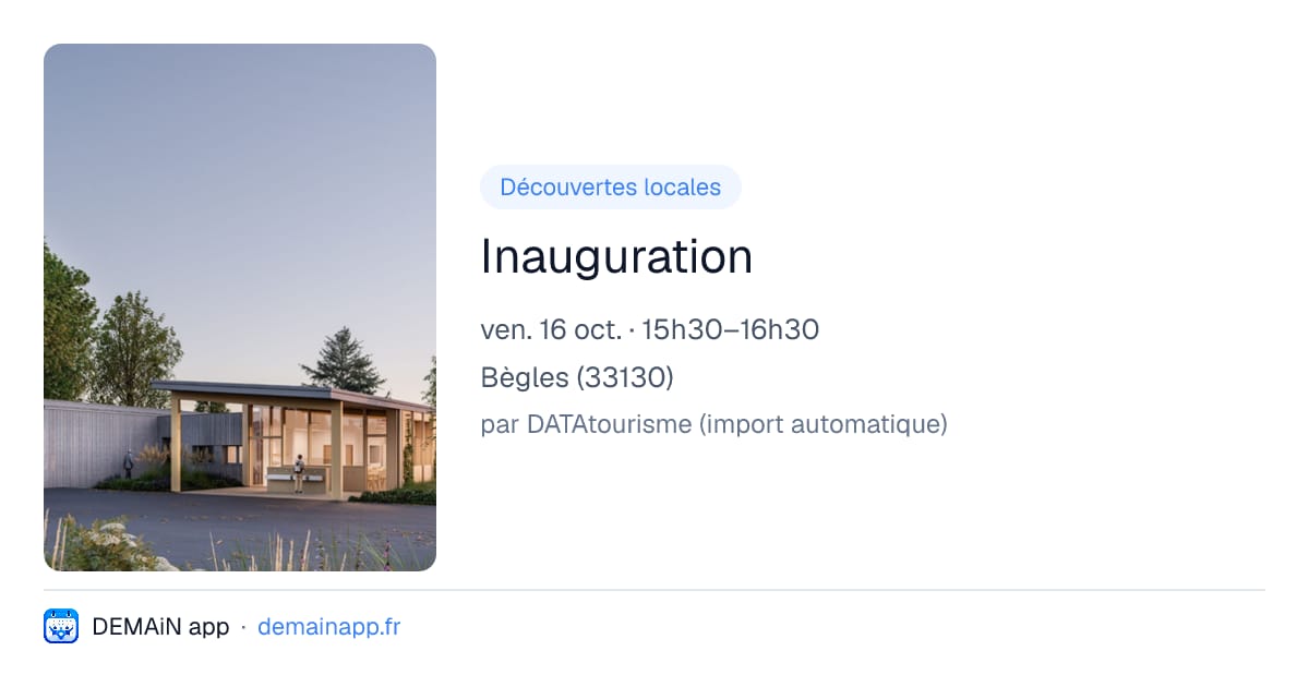Inauguration — Bègles