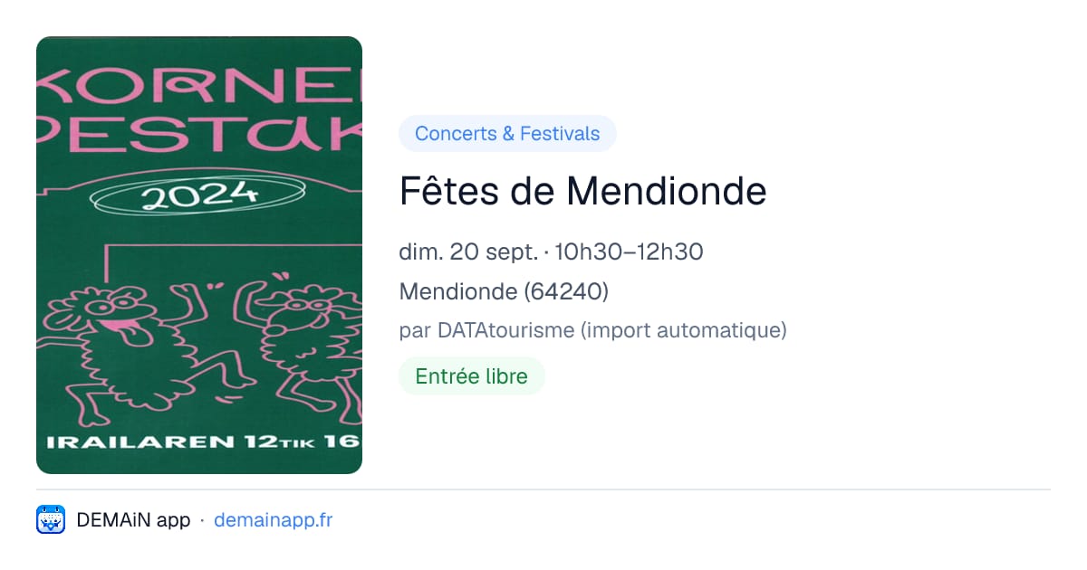 Fêtes de Mendionde — Mendionde