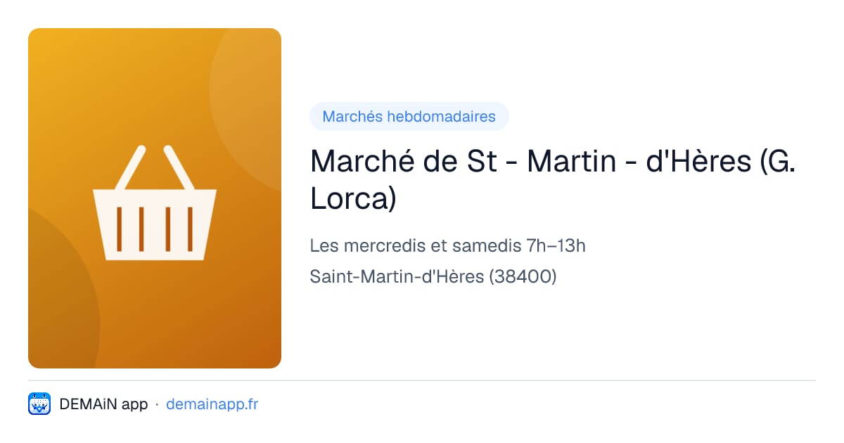 Marché de St - Martin - d'Hères (G. Lorca) — Saint-Martin-d'Hères