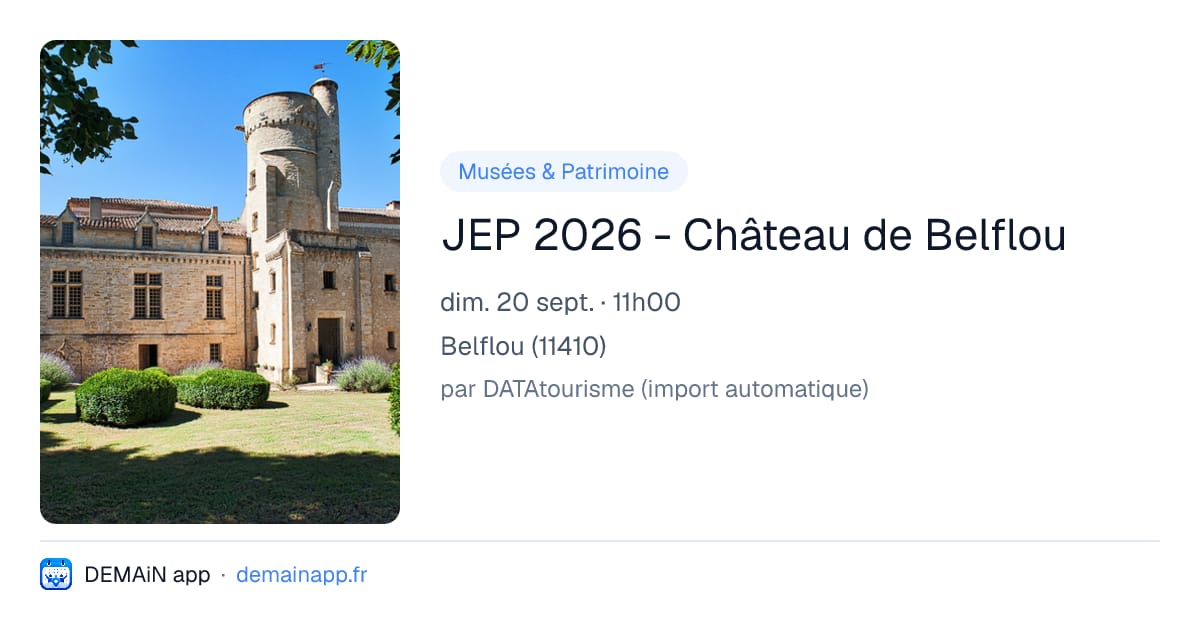 JEP 2026 - Château de Belflou — Belflou