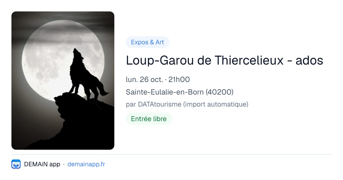 Loup-Garou de Thiercelieux - ados — Sainte-Eulalie-en-Born