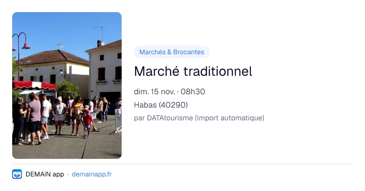 Marché traditionnel — Habas