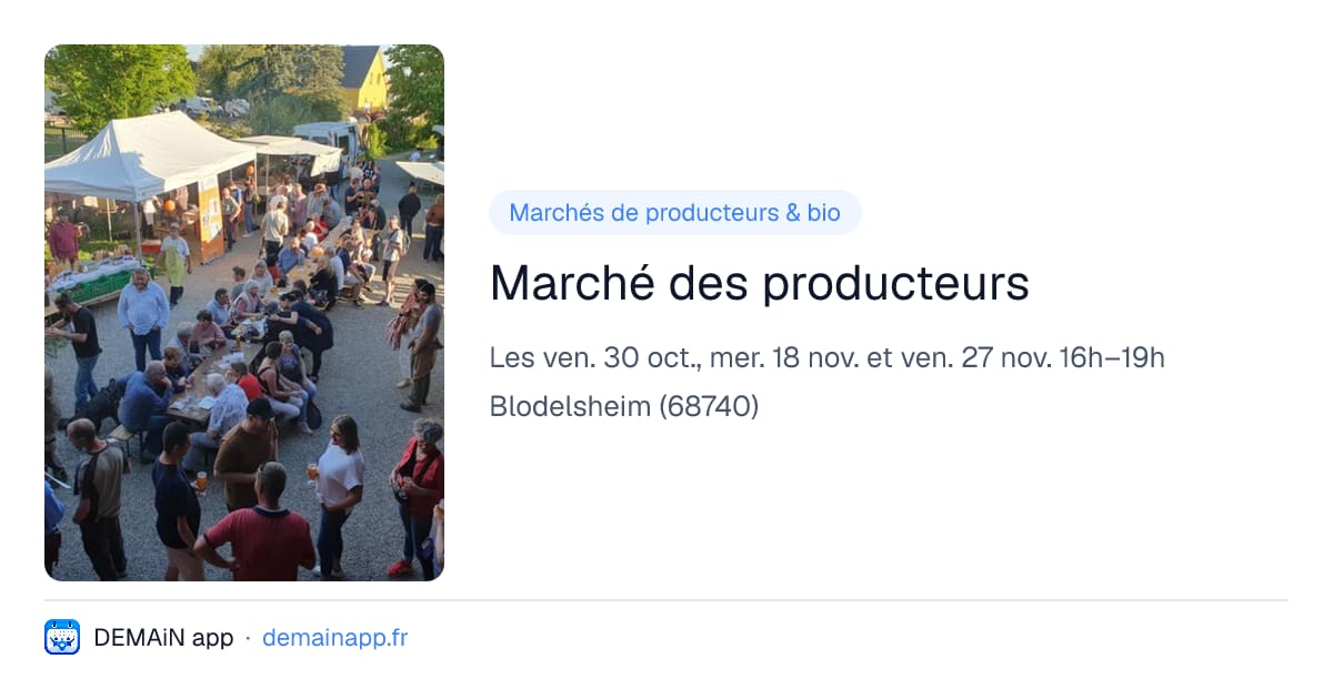 Marché des producteurs — Blodelsheim