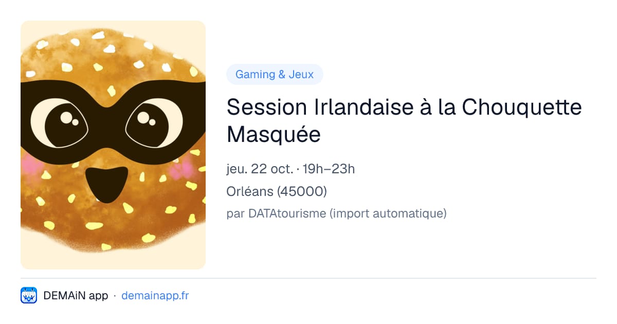 Session Irlandaise à la Chouquette Masquée — Orléans