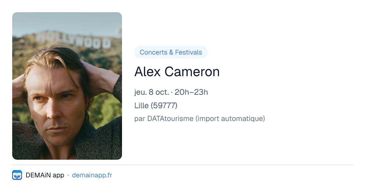 Alex Cameron — Lille