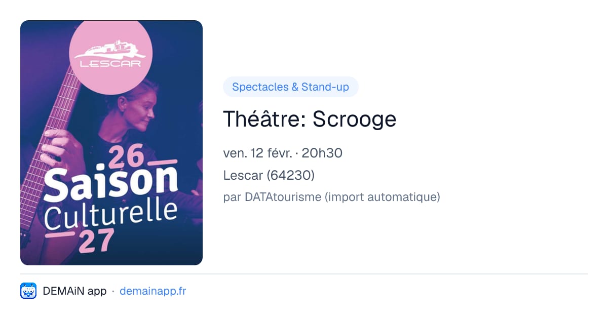 Théâtre: Scrooge — Lescar