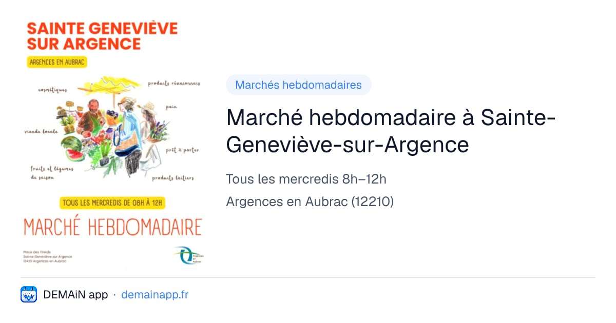 Marché hebdomadaire à Sainte-Geneviève-sur-Argence — Argences en Aubrac
