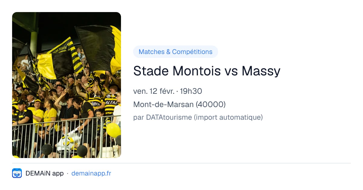 Stade Montois vs Massy — Mont-de-Marsan