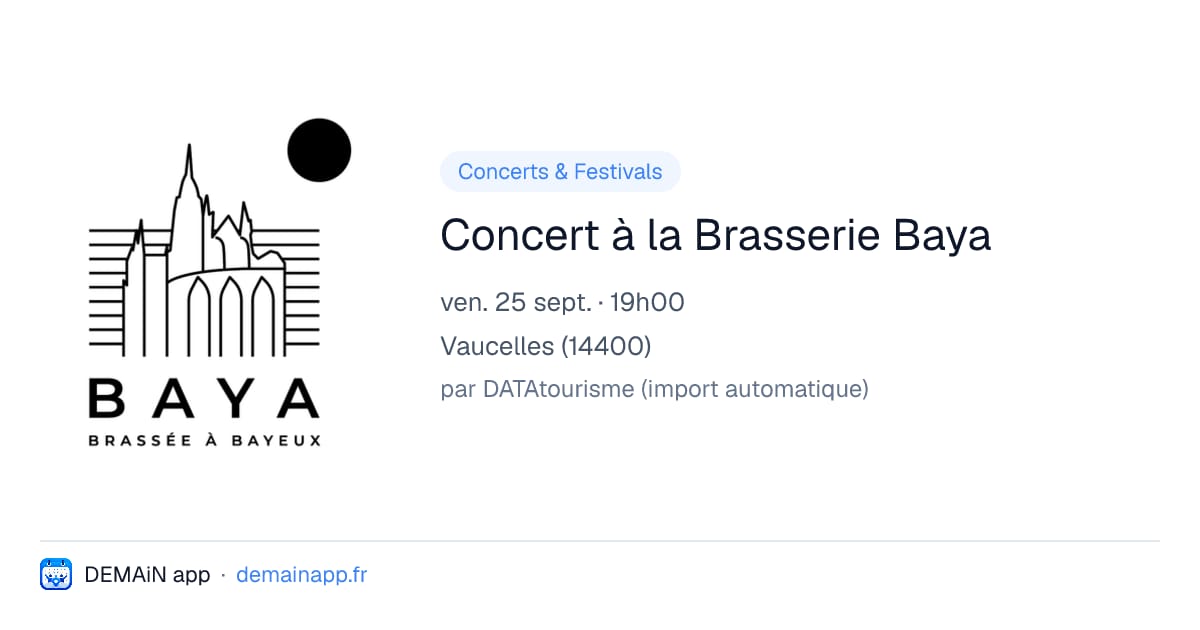 Concert à la Brasserie Baya — Vaucelles