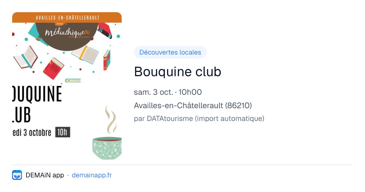 Bouquine club — Availles-en-Châtellerault