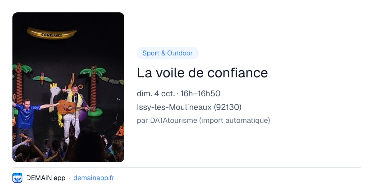 La voile de confiance — Issy-les-Moulineaux