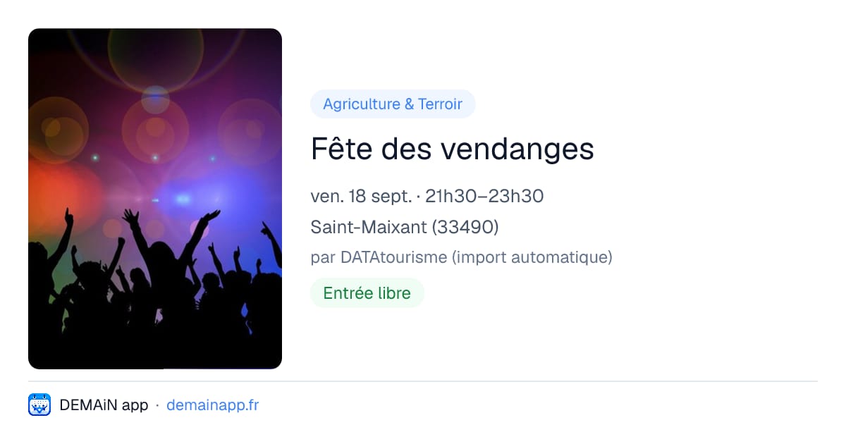 Fête des vendanges — Saint-Maixant
