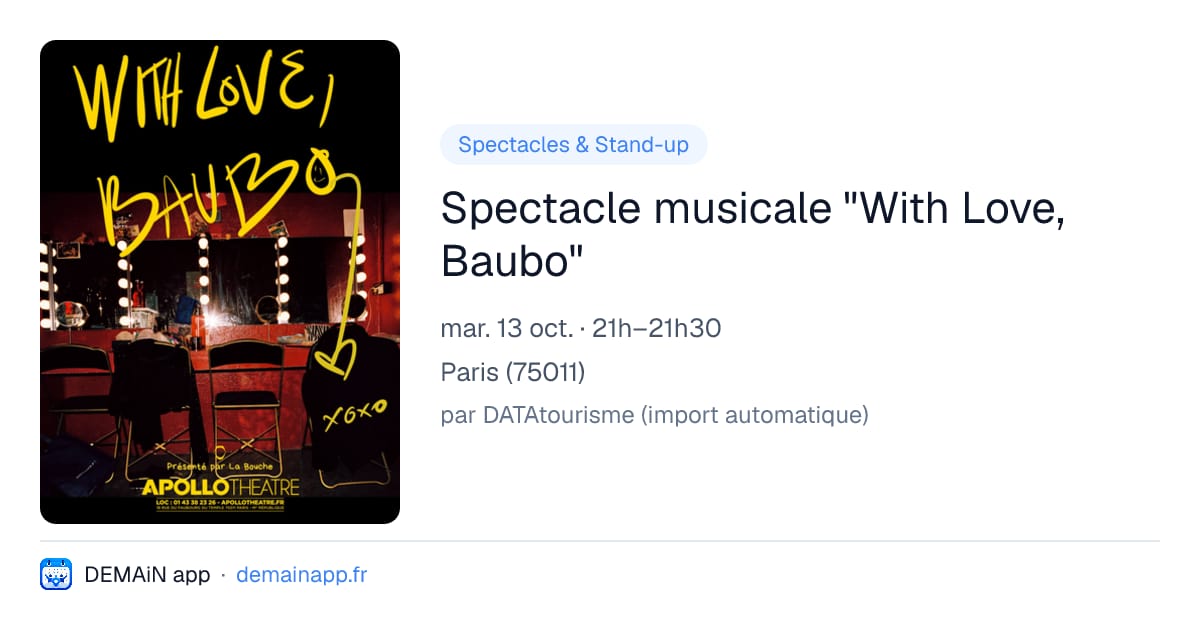 Spectacle musicale "With Love, Baubo" — Paris
