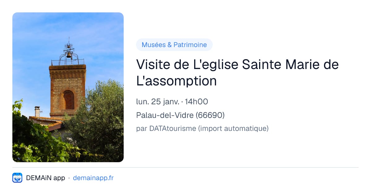 Visite de L'eglise Sainte Marie de L'assomption — Palau-del-Vidre