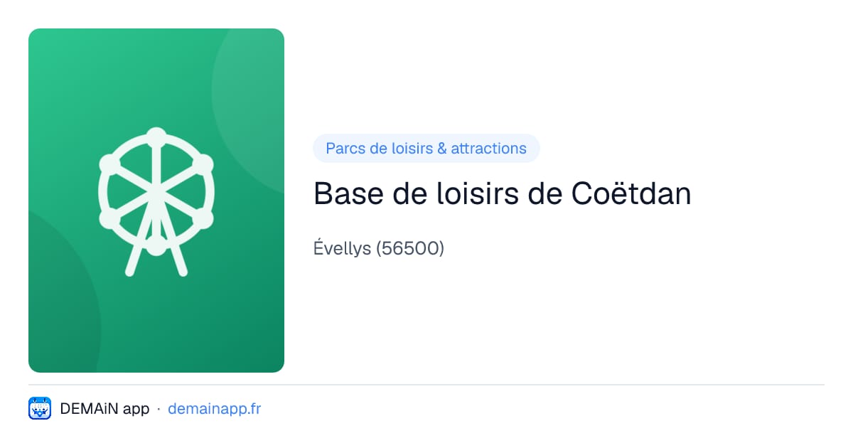 Base de loisirs de Coëtdan — Évellys