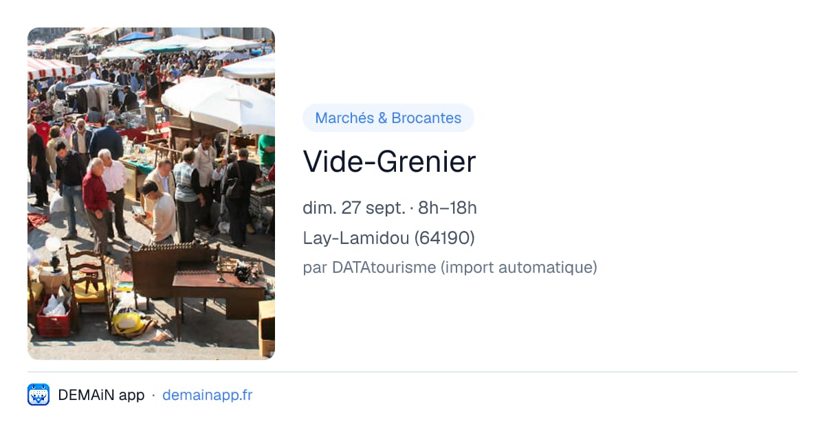 Vide-Grenier — Lay-Lamidou