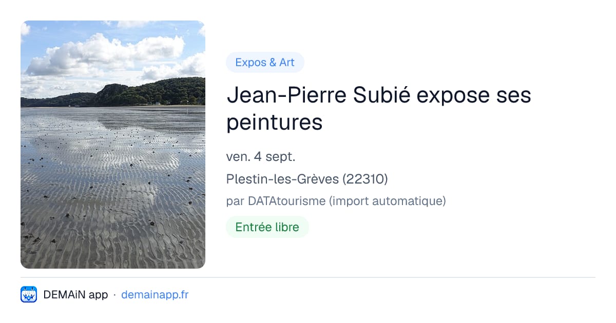 Jean-Pierre Subié expose ses peintures — Plestin-les-Grèves