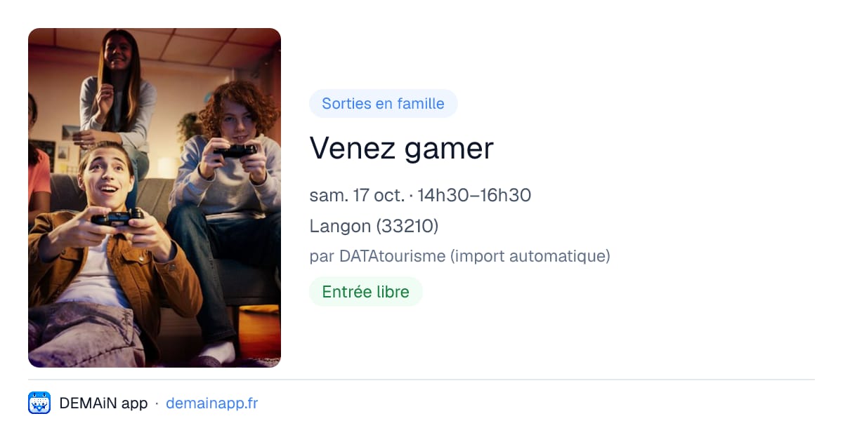 Venez gamer — Langon