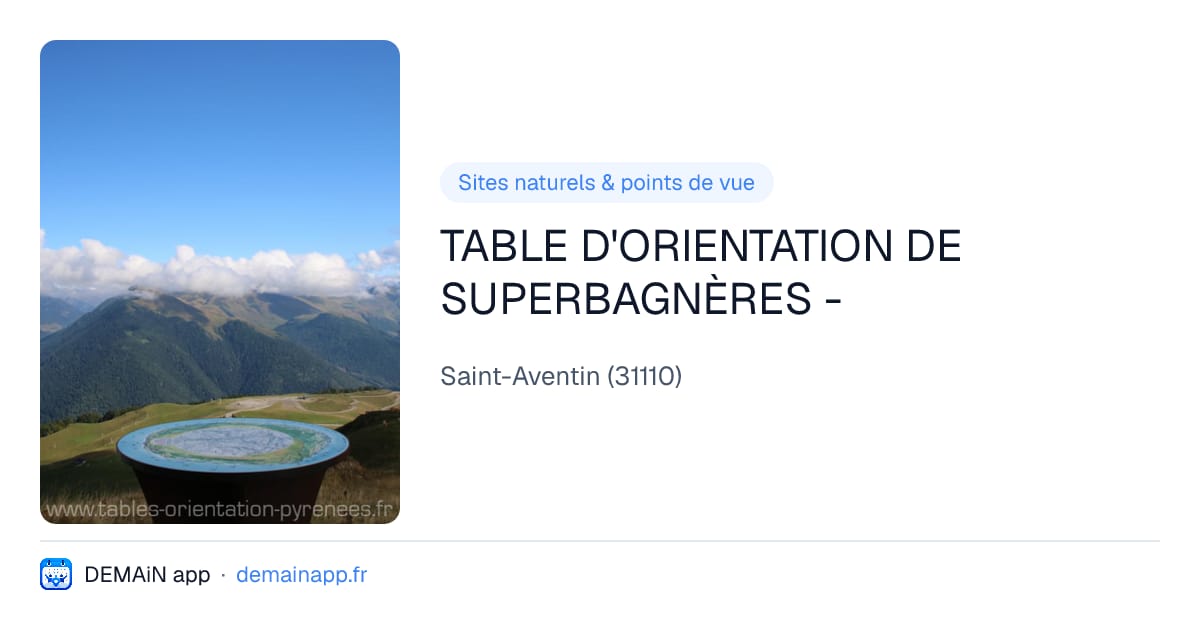 TABLE D'ORIENTATION DE SUPERBAGNÈRES - — Saint-Aventin
