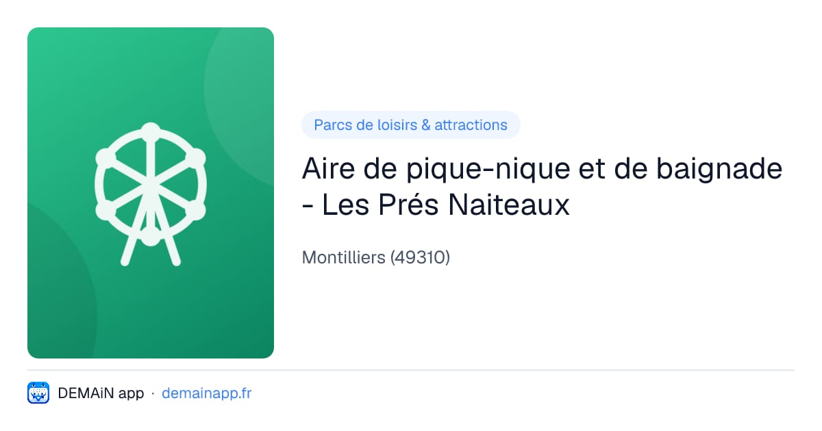 Aire de pique-nique et de baignade - Les Prés Naiteaux — Montilliers